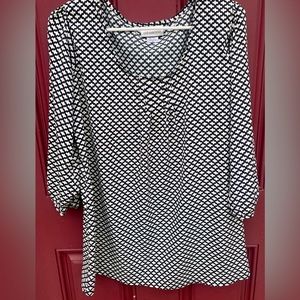 Oh Mamma Black White Maternity Top Sz M Maternity Blouse Pretty Pattern